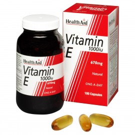 Health Aid Vitamin E 1000iu 670mg, Βιταμίνη Ε Με αντιοξειδωτική δράση, για την προστασία του δέρματος 30caps