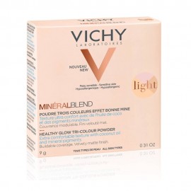 Vichy Mineralblend Healthy Glow Tri-Colour Powder Light, Τρίχρωμη Πούδρα για Φυσική Λάμψη με Έλαιο Καρύδας 9gr