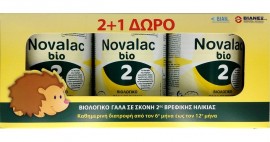 Novalac - PROMO PACK 2+1 ΔΩΡΟ Bio 2 Βιολογικό Γάλα για Βρέφη μετά τον 6ο μήνα, 3x 400gr
