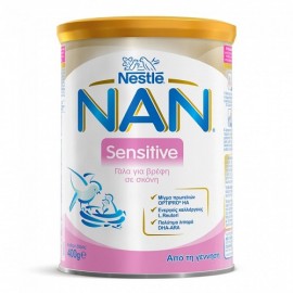 Nestle Nan Sensitive, Γάλα για Βρέφη με Μικροπροβλήματα Πέψης με Χαμηλή Λακτόζη, 400gr