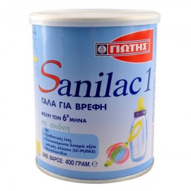 Sanilac No.1 Γιώτης, Γάλα 1ης Βρεφικής Ηλικίας από 0 έως 6 Μηνών, 400g