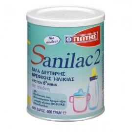 Sanilac No.2 Γιώτης , Γάλα 2ης Bρεφικής Hλικίας από 6 μέχρι 12 Mηνών, 400gr
