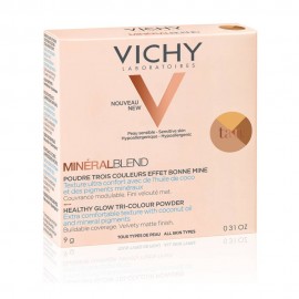 Vichy Mineralblend Healthy Glow Tri-Colour Powder Tan, Τρίχρωμη Πούδρα για Φυσική Λάμψη με Έλαιο Καρύδας 9gr