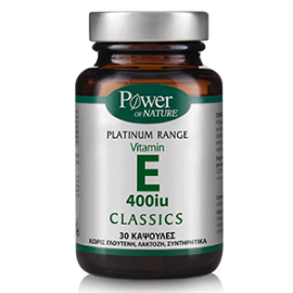 Power Health Platinum Range Vitamin E 400iu, Συμπλήρωμα διατροφής για Γυναίκες συμβάλλει στην προστασία των κυττάρων από το οξειδωτικό στρες & στην αναπαραγωγή 30caps