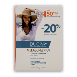 Ducray Melascreen UV Light Cream Normal To Combination Skin SPF50+, Αντηλιακή Προσώπου για Κανονικό προς Μικτό δέρμα για Πανάδες, 2x40ml