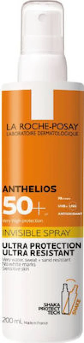 La Roche Posay Anthelios Invisible Spray with Shaka Protect Tech SPF50+, Αντηλιακό Spray με ultra προστασία, ultra λεπτόρρευστη υφή,  ultra ανθεκτική,  αόρατη. 200ml