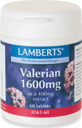 Lamberts Valerian 1600mg, Συμπλήρωμα Διατροφής με Καταπραϋντικές & Ηρεμιστικές Ιδιότητες, 60 tabs