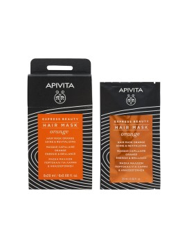 Apivita Express Beauty Hair Mask Orange Shine & Revitalizing, Κρέμα Μαλλιών Λάμψης & Αναζωογόνησης Με Πορτοκάλι 20ml
