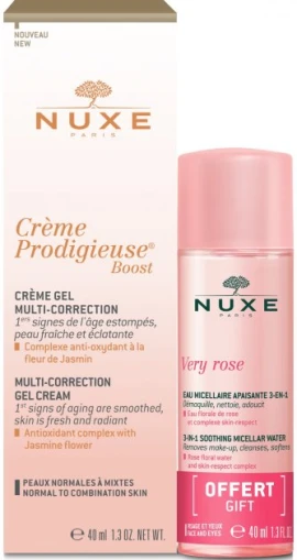 Nuxe Πακέτο Προσφοράς Prodigieuse Boost Face & Neck Day Gel Cream 40ml & Δώρο Very Rose 3 in 1 Soothing Micellar Water 40ml
