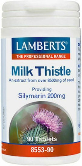 Lamberts Milk Thistle 8500mg, Συμπλήρωμα Διατροφής για Προστασία ήπατος & αποτοξίνωση 90tabs