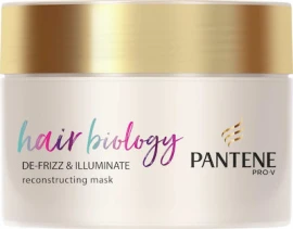 Pantene Pro V Hair Biology De Frizz & Illuminate Reconstructing Mask, Μάσκα Για Ξηρά και Βαμμένα Μαλλιά 160ml