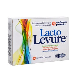 Uni Pharma Lacto Levure, Τρόφιμο ειδικής διατροφής με 4 προβιοτικά, 10 caps