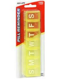 Health Enterprises Acu-Life Pill Reminder With Button 7days 1piece, Εβδομαδιαία Θήκη Χαπιών Διαθέσιμη σε Κίτρινο & Μπλε Χρώμα 1 τμχ : Κίτρινο