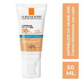 La Roche Posay Anthelios UVmune 400 Teintee SPF50+ Creme Hydratante, Αντηλιακό Προσώπου Για Ευαίσθητα Δέρματα Με Χρώμα  50ml