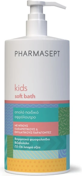 Pharmasept Kids Soft Bath, Απαλό Παιδικό Αφρόλουτρο με ενυδατικούς παράγοντες 1L
