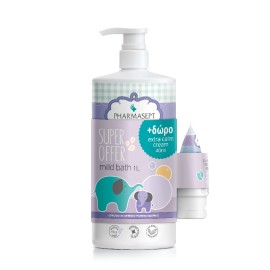 Pharmasept Baby Offer Mild Bath, Απαλό Αφρόλουτρο για Βρέφη & Μωρά 1L + Κρέμα Αλλαγής Πάνας Extra Calm Cream 40ml