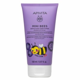 Apivita Mini Bees Gentle Kids Conditioner Blueberry & Honey, Μαλακτική Κρέμα Μαλλιών για Παιδιά Με Μύρτιλο & Μέλι 150ml