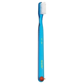 Gum Classic Full Soft 411 Toothbrush, Οδοντόβουρτσα Μαλακή για την αφαίρεση της οδοντικής πλάκας  σε Μπλε & Κίτρινο Χρώμα 1 τμχ : Κίτρινο