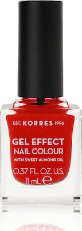 Korres Gel Effect Gloss Βερνίκι Νυχιών Μακράς Διαρκείας 48 Coral Red 11ml
