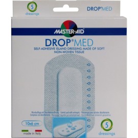 Master Aid Drop Med, Επίθεμα από Μη Υφασμάτινο Ύφασμα 10x6cm  5 τμχ