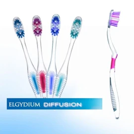 Elgydium Diffusion Dure Hard Toothbrush, Οδοντόβουρτσα Σκληρή για βαθύ καθαρισμό των δοντιών σε χρώμα λευκό-κόκκινο 1 τμχ : Soft (Μαλακή) Red (Κόκκινο)