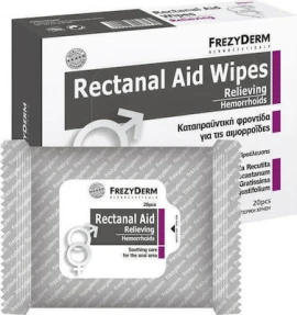 Frezyderm Rectanal Aid Wipes, Καταπραϋντική Φροντίδα για τις Αιμορροϊδες 20 τμχ