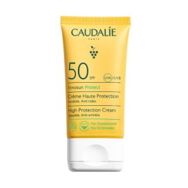 Caudalie Vinosun Protect High Protection Cream SPF50, Αντιηλιακή & Αντιρυτιδική Κρέμα για πρόσωπο και λαιμό 50ml