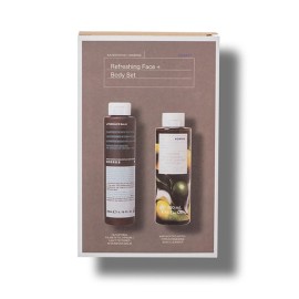 Korres Refreshing Face & Body Set με Γαλάκτωμα για Μετά το Ξύρισμα με Καλέντουλα & Ginseng, 200ml & Κίτρο Αφρόλουτρο, 250ml