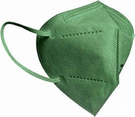 Μάσκα Υψηλής Προστασίας σε ατομική Συσκευασία FFP2 KN95/N95, 1τμχ : Πράσινο Σκούρο