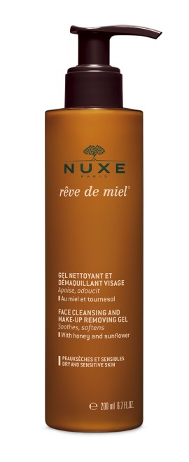 Nuxe Reve de Miel Face Cleansing & MakeUp Removing Gel, Απαλό Καθαριστικό Προσώπου και Ντεμακιγιάζ, 200ml