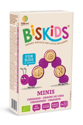 Belkorn Biscuits Mini , Παιδικά Μπισκότα με Chia, 4 X mini Bags, 120g
