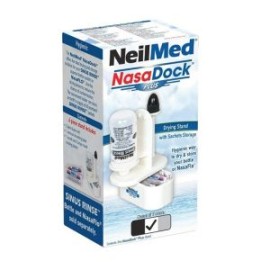 NeilMed NasaDock Plus Drying Stand with Sachet Storage Βάση Υγιεινής Αποθήκευσης Συσκευής Ρινικών Πλύσεων, 1τμχ