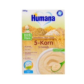 Humana, Βρεφική Κρέμα με 5 Δημητριακά, Χωρίς Γάλα, 200gr.