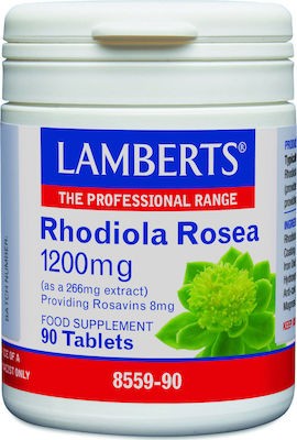 Lamberts Rhodiola Rosea 1200mg, Χρυσή Ρίζα Συμπλήρωμα Διατροφής για Φυσική & Πνευματική Ενέργεια 90 Tabs