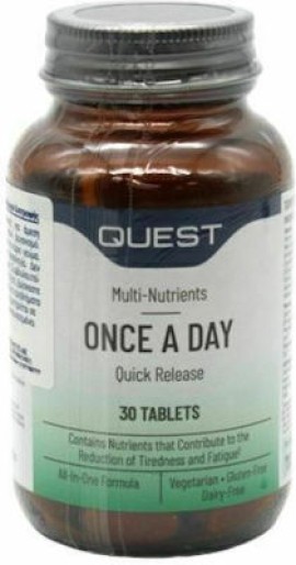 Quest Super Once a Day Συμπλήρωμα διατροφής βραδείας αποδέσμευσης με 17 βιταμίνες, μέταλλα και αντιοξειδωτική συστατικά 30tabs