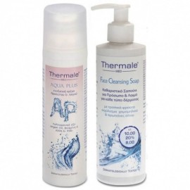Thermale Med SET Aqua Plus Face Cream,  Ενυδατική Κρέμα για Πρόσωπο, Λαιμό & Μάτια 75ml & ΔΩΡΟ Face Cleansing Soap, & Καθαριστικό Σαπούνι Προσώπου 250ml