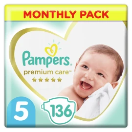 Pampers Premium Care No.5 (11-16 Κg) 136 Πάνες