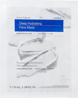 Korres Greek Yoghurt Deep Hydrating Face Mask, Γιαούρτι Υφασμάτινη Μάσκα Προσώπου για Ενισχυμένη Ενυδάτωση + Θρέψη - 20ml