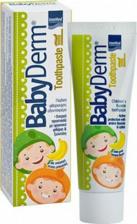 Intermed Οδοντόκρεμα Babyderm 50ml 500 ppm με Γεύση Μπανάνα για 3+ χρονών