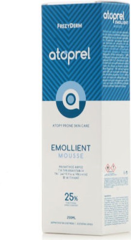 Frezyderm Atoprel Emollient Mousse for Dry & Sensitive Skin, Αφρός Προσώπου & Σώματος για Ξηρή & Ευαίσθητη Επιδερμίδα, Ατοπικά Δέρματα 200ml