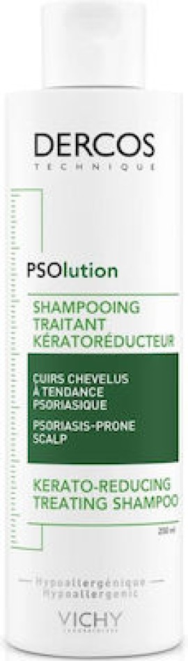 Vichy Dercos PSOlution Shampoo Keratoreducing Treatment, Σαμπουάν για Τριχωτό με Τάση Ψωρίασης, 200ml