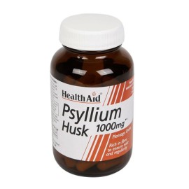 Health Aid Psyllium Husk Powder, Συμπλήρωμα Διατροφής Ψύλλιο Πλούσιο ε Φυτικές Ίνες 1000mg, 60caps