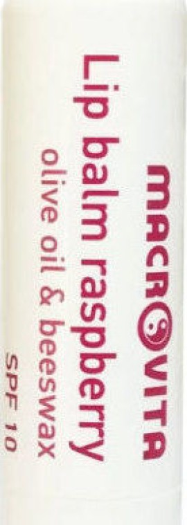 Macrovita Lip Balm SPF10 Προστασία Χειλιών Με Γεύση Raspberry 4gr