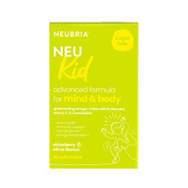 Neubria Neu Kid for Mind & Body, Συμπλήρωμα Διατροφής Κατάλληλο για Παιδιά 30 ζελεδάκια με Φράουλα & Κίτρο 30 soft chews