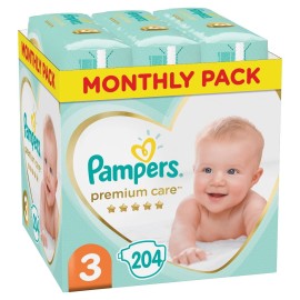 Pampers Premium Care Monthly Pack Νο3 6-10kg, Βρεφικές Πάνες 204 tmx