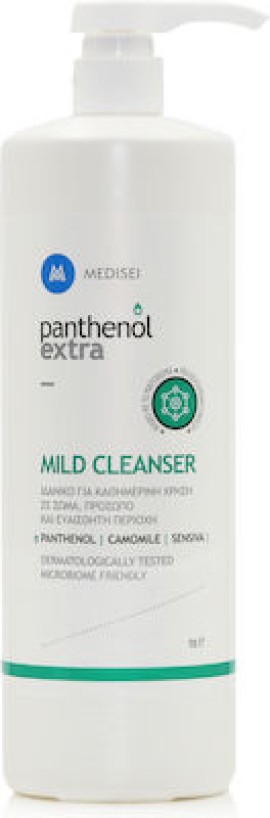 Panthenol Extra Mild Cleanser Showergel, Αφρόλουτρο για Σώμα, Πρόσωπο, Ευαίσθητη Περιοχή, 1 Λίτρο
