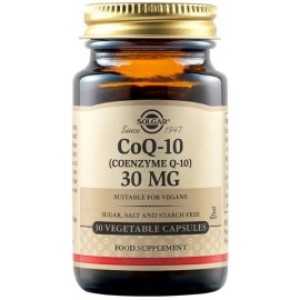 Solgar Coenzyme Q-10 30mg Συμπλήρωμα Διατροφής Με Συνένζυμο Q10 Και Αντιοξειδωτική Δράση 30 Φυτικές Κάψουλες