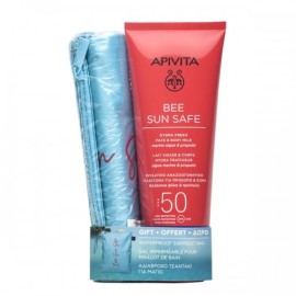 Apivita Promo Bee Sun Safe Hydra Fresh Face & Body Milk With Marine Algae & Propolis Spf50 200ml & Δώρο Αδιάβροχο Τσαντάκι για Μαγιό