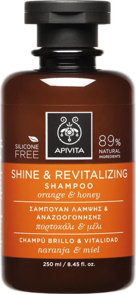 Apivita Shine & Revitalizing Orange Honey Σαμπουάν για Λάμψη για Όλους τους Τύπους Μαλλιών 250ml