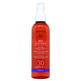 Apivita Bee Sun Safe Tan Perfecting Body Oil SPF30, Λάδι Μαυρίσματος με Ηλίανθο & Καρότο 200ml